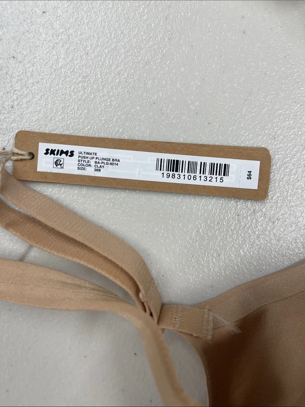Skims Ultimate Push-Up Plunge Bra CLAY 38B NWT - Picture 2 of 3